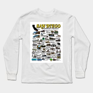 San Diego Map Long Sleeve T-Shirt